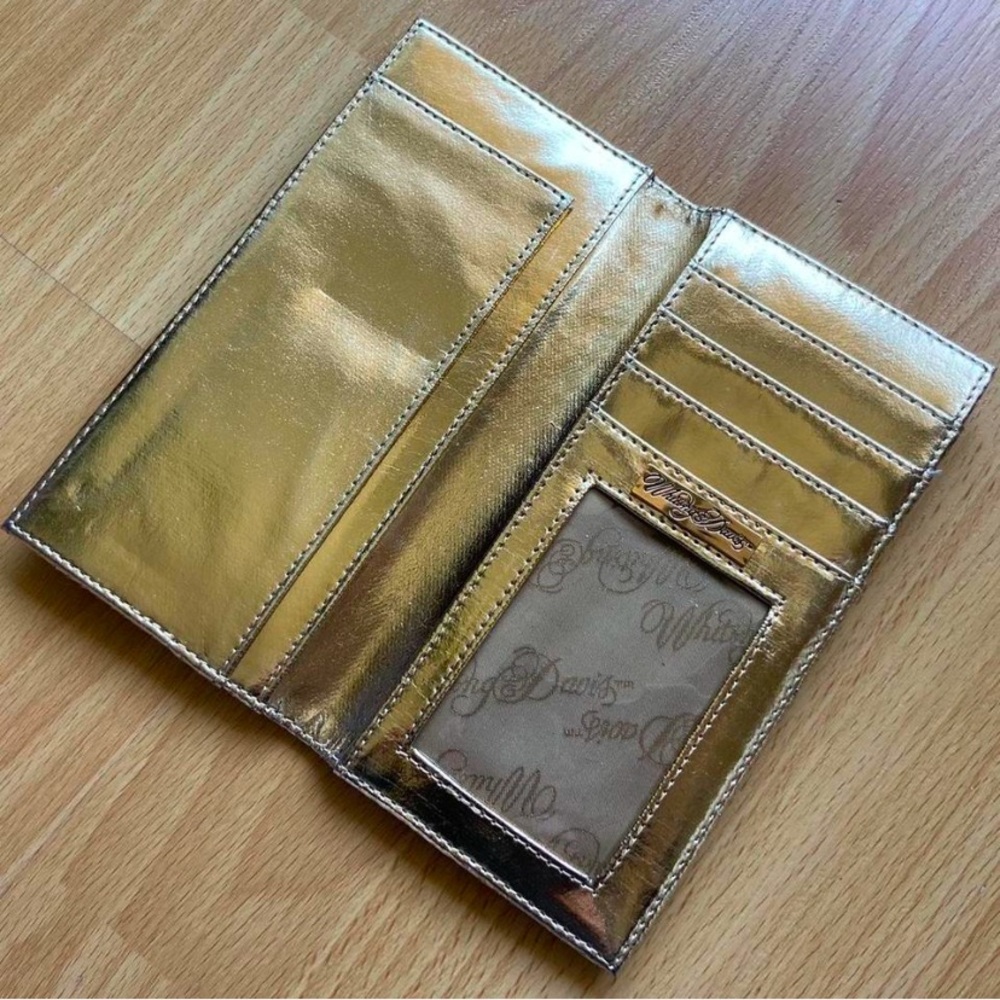 Vintage Whiting & Davis long thin gold chain mesh wallet - Picture 3 of 5